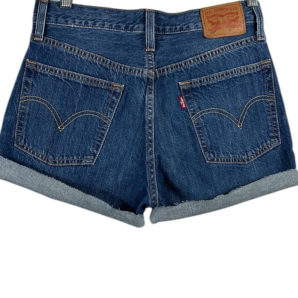 Levi’s 501 Button Fly Raw Hem Jeans Shorts Size 26 - Picture 2 of 8